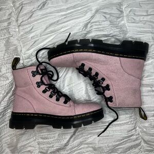 Dr. Martens Combs W Pink Suede Combat Boots Women’s US 7 EU 38